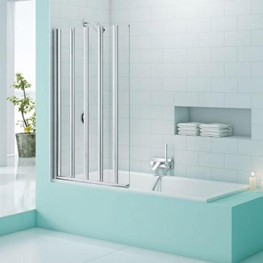 Merlyn SecureSeal 1000 x 1500mm 5-Fold Bath Screen - MS5 - Envy Bathrooms Ltd