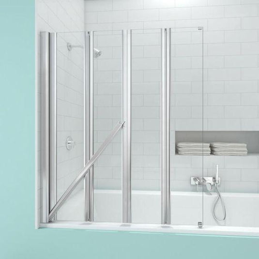 Merlyn SecureSeal 800 x 1500mm 4-Fold Bath Screen - MS4 - Envy Bathrooms Ltd