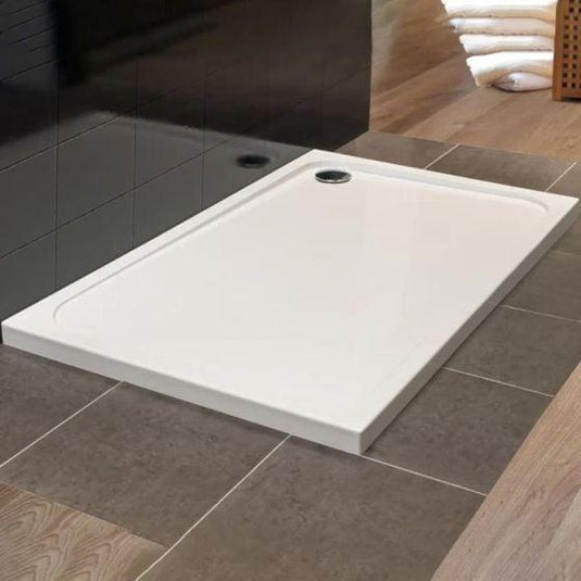 Merlyn Touchstone 1000 x 700mm Antislip Rectangular Shower Tray Without Waste - White - S107RTASTO - Envy Bathrooms Ltd