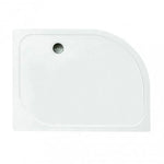 Merlyn Touchstone 1200 x 900mm Antislip Offset Quadrant Shower Tray Without Waste (LH) - White - S129QLASTO - Envy Bathrooms Ltd
