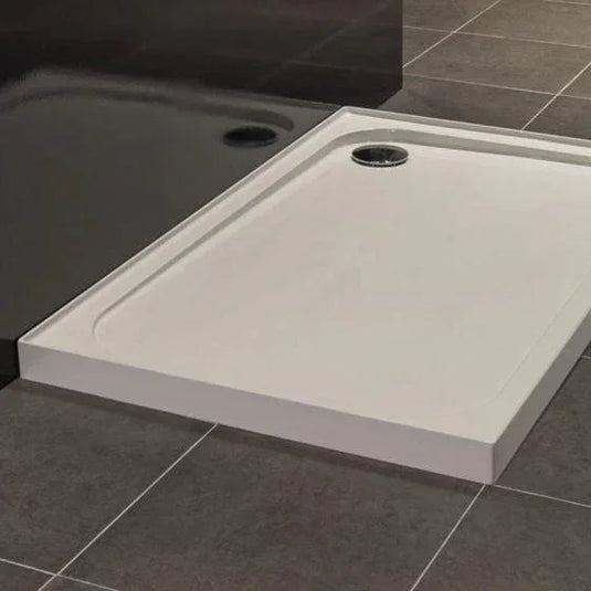 Merlyn Touchstone 900 x 760mm Upstand Rectangular Shower Tray without Waste - White -S976RTUP - Envy Bathrooms Ltd