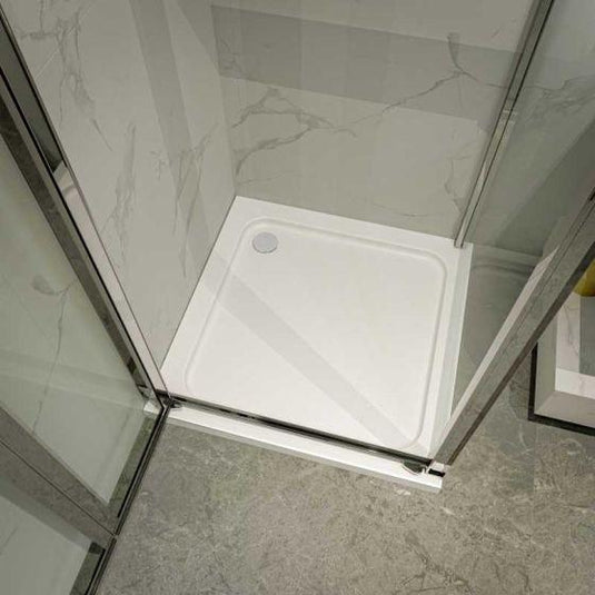 Merlyn Touchstone 900 x 900mm Antislip Square Shower Tray Without Waste - White - S90SQASTO - Envy Bathrooms Ltd