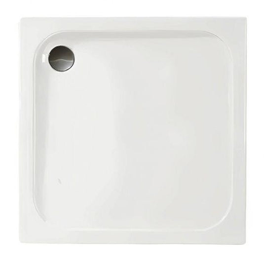 Merlyn Touchstone 900 x 900mm Antislip Square Shower Tray Without Waste - White - S90SQASTO - Envy Bathrooms Ltd