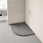 Merlyn Truestone 1000 x 800mm Offset Quadrant Shower Tray with Waste (RH) - Fossil Grey - T108HFR - Envy Bathrooms Ltd