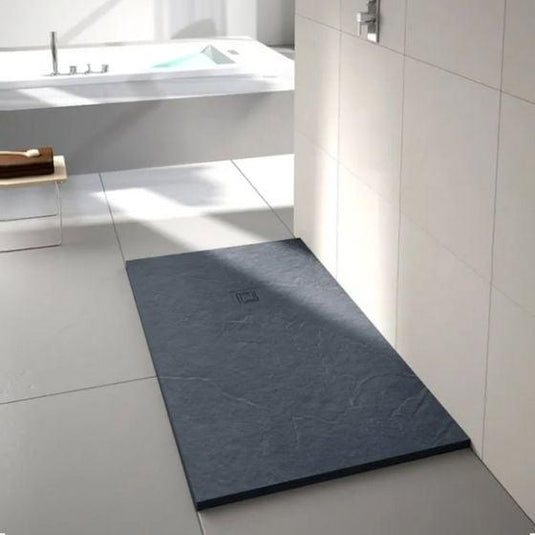 Merlyn Truestone 1200 x 800mm Rectangular Shower Tray with Integrated Waste - Graphite - T128RTG - Envy Bathrooms Ltd