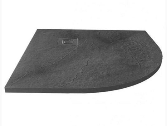 Merlyn Truestone 900 x 900mm Quadrant Shower Tray with Integrated Waste - Graphite - T90QG - Envy Bathrooms Ltd