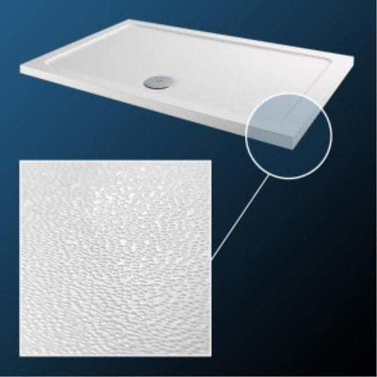 MX Elements 1000 x 1000mm Square Shower Tray - White - Envy Bathrooms Ltd