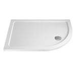 MX Elements 1000 x 900mm Anti-slip Offset Quadrant Shower Tray (RH) - White - Envy Bathrooms Ltd