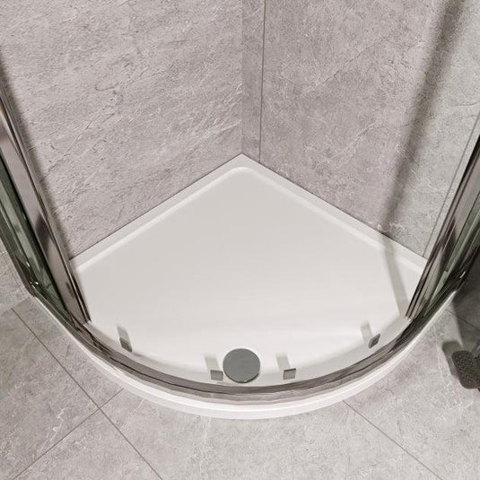 MX Elements 1000mm x 1000mm Anti-Slip Quadrant Shower Tray - White - ASTBW - Envy Bathrooms Ltd