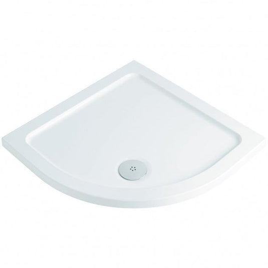 MX Elements 1000mm x 1000mm Anti-Slip Quadrant Shower Tray - White - ASTBW - Envy Bathrooms Ltd