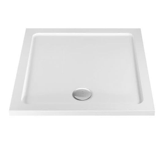 MX Elements 1100 x 1100mm Low Profile Square Shower Tray - White - Envy Bathrooms Ltd