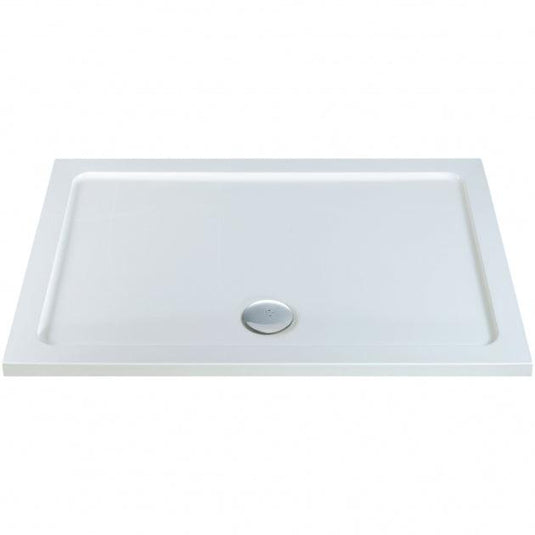 MX Elements 1100mm x 900mm Anti-Slip Rectangular Shower Tray - White - ASXHG - Envy Bathrooms Ltd