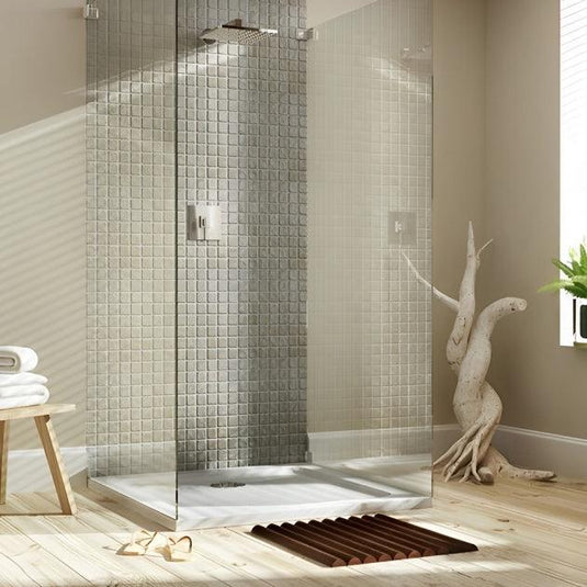 MX Elements 1100mm x 900mm Anti-Slip Rectangular Shower Tray - White - ASXHG - Envy Bathrooms Ltd