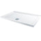 MX Elements 1200mm x 800mm Stone Resin Rectangular Shower Tray with Upstand | White | SRF