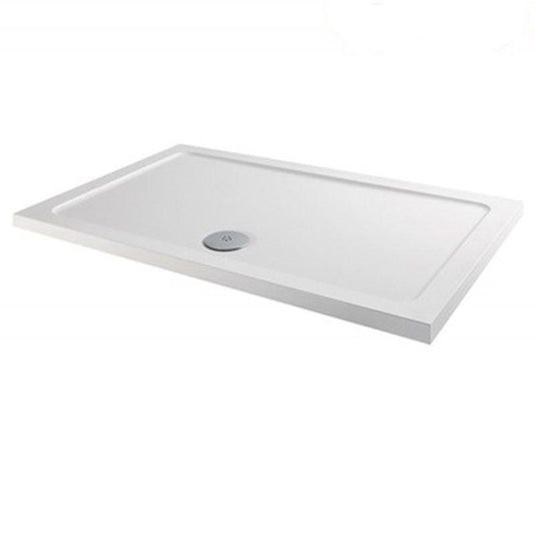 MX Elements 1400 x 800mm Anti-Slip Rectangular Shower Tray - White - ASXHK - Envy Bathrooms Ltd