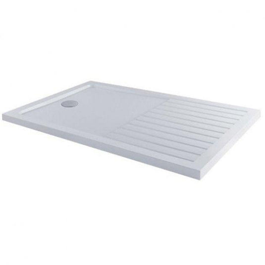 MX Elements 1600 x 800mm Anti-Slip Rectangular Shower Tray - White - ASST5 - Envy Bathrooms Ltd