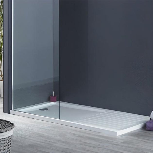 MX Elements 1600 x 800mm Anti-Slip Rectangular Shower Tray - White - ASST5 - Envy Bathrooms Ltd