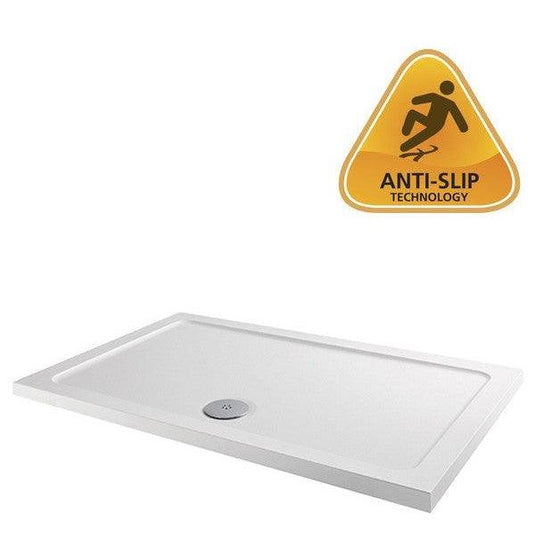 MX Elements 1800mm x 900mm Anti-Slip Rectangular Shower Tray - White - ASXHU - Envy Bathrooms Ltd