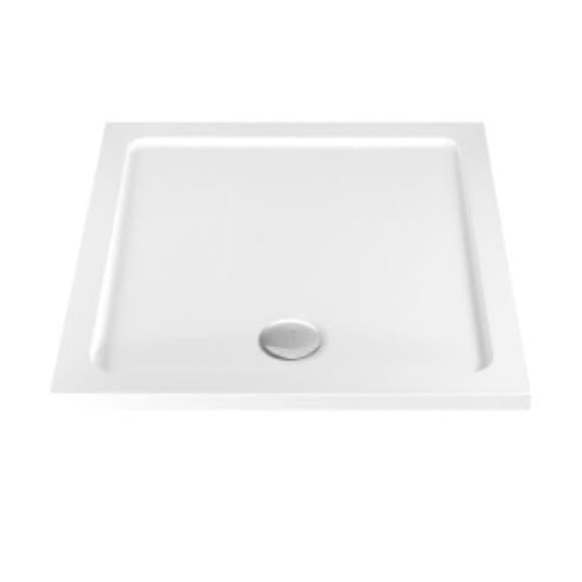 MX Elements 760 x 760mm Square Shower Tray - White - Envy Bathrooms Ltd