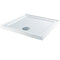 MX Elements 800mm x 800mm Stone Resin Square Shower Tray with Upstand | White | SBN