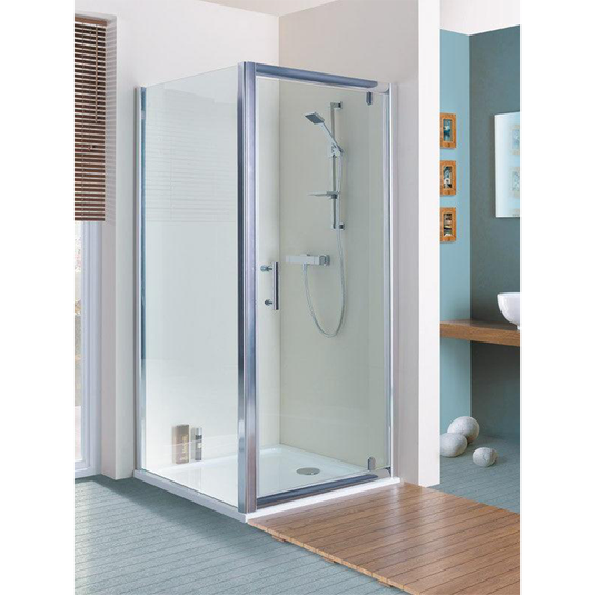 MX Elements 900mm x 900mm Stone Resin Square Shower Tray with Upstand - White - SCH