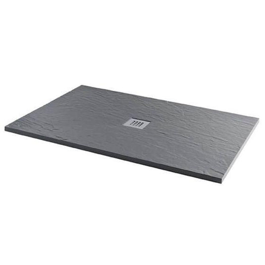 MX Minerals 1400 x 900mm Rectangular Shower Tray - Ash Grey - X1R - Envy Bathrooms Ltd