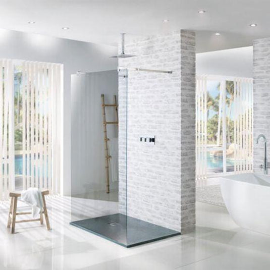 MX Minerals 1400 x 900mm Rectangular Shower Tray - Ash Grey - X1R - Envy Bathrooms Ltd