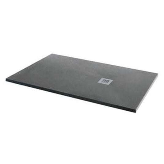 MX Minerals 1700 x 900mm Rectangular Shower Tray - Ash Grey - X2D - Envy Bathrooms Ltd