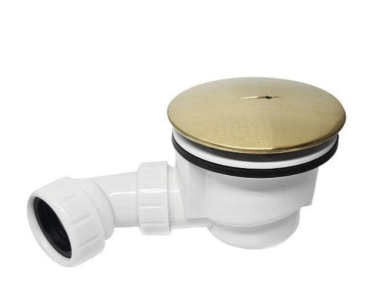 Oceana 90mm Shower Tray Waste - Brushed Brass - Envy Bathrooms Ltd