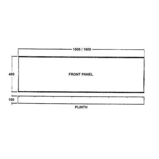 Oceana Arctic 1700mm Front Bath Panel - Envy Bathrooms Ltd