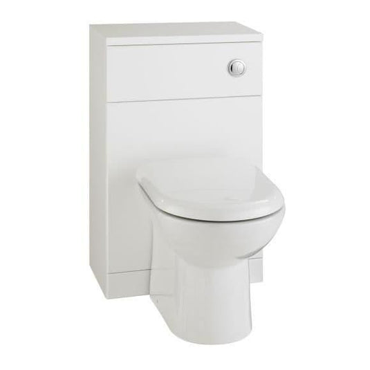 Oceana Arctic 600mm Back to Wall WC Toilet Unit - Gloss White - Envy Bathrooms Ltd