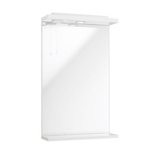 Oceana Arctic 650mm Mirror & Light Wall Unit - Gloss White - Envy Bathrooms Ltd