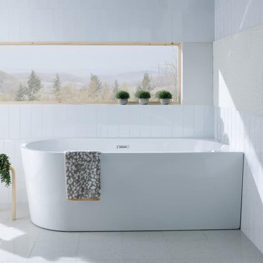 Oceana Barmouth 1600mm J Shape Freestanding Bath (RH) - Envy Bathrooms Ltd