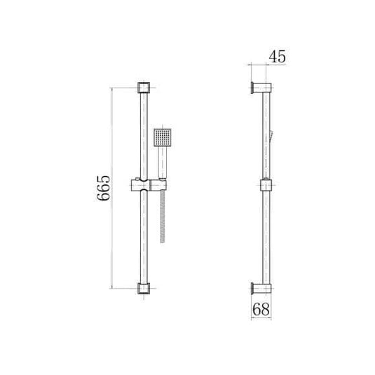 Oceana Blox Thermostatic Bar Shower Valve with Sliding Rail Kit - Envy Bathrooms Ltd