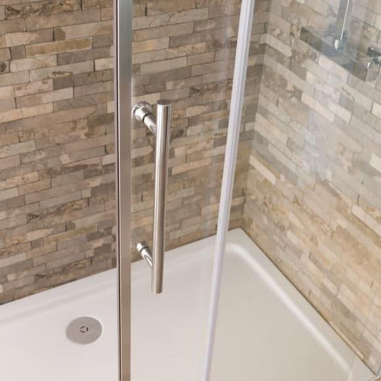 Oceana Crystal 1200mm Sliding Door (6mm Glass) - Chrome - Envy Bathrooms Ltd