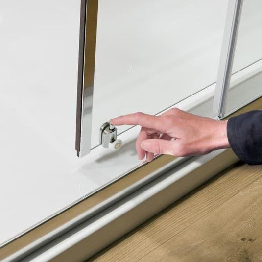 Oceana Crystal 1400mm Sliding Door (6mm Glass) - Chrome - Envy Bathrooms Ltd