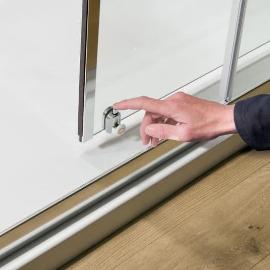 Oceana Crystal 800mm Corner Entry Door (6mm Glass) - Chrome - Envy Bathrooms Ltd