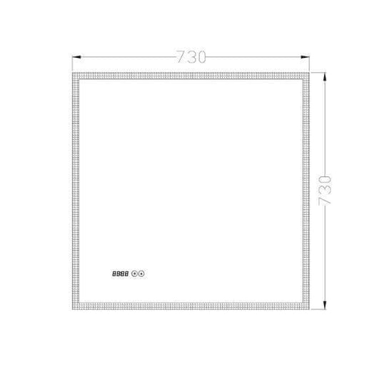 Oceana Desire 730mm LED Portrait Mirror Inc Digital Clock - Chrome - Envy Bathrooms Ltd