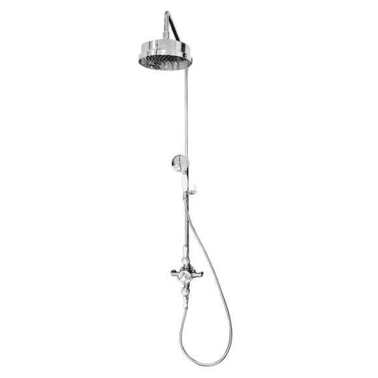 Oceana Downton Exposed Dual Function Thermostatic Shower Valve with Round Shower Head & Handset - Envy Bathrooms Ltd