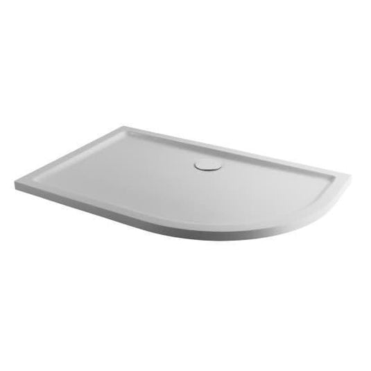 Oceana Form40 1200 x 800mm Offset Quadrant Shower Anti-slip Tray (RH) - White - Envy Bathrooms Ltd