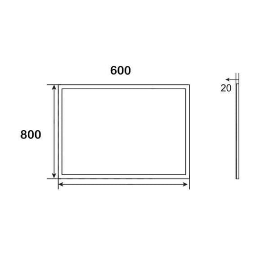 Oceana Gleam 800mm LED Landscape Mirror - Chrome - Envy Bathrooms Ltd