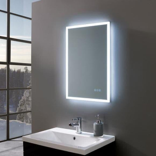 Oceana Gleam 600mm LED Mirror - Chrome - Envy Bathrooms Ltd