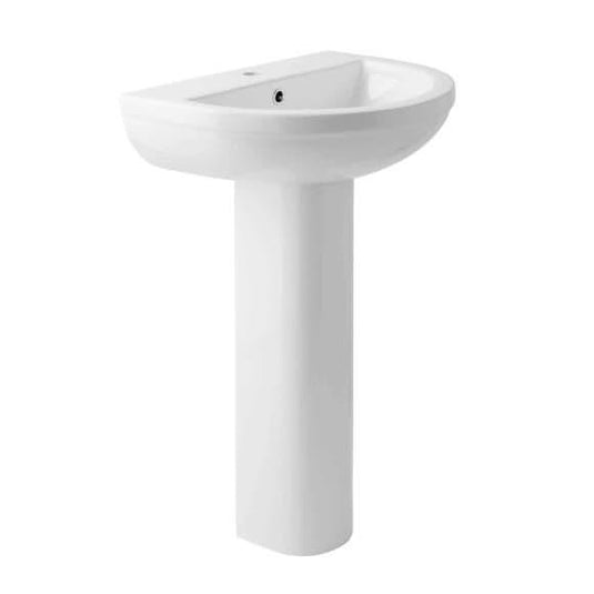 Oceana Harlech 550mm Basin & Pedestal - Envy Bathrooms Ltd