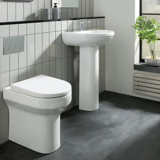 Oceana Harlech Comfort Height Back to Wall Pan & Soft Close Seat - Envy Bathrooms Ltd