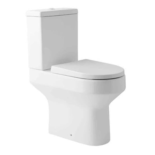 Oceana Harlech Comfort Height Close Coupled Open Back Pan & Cistern Inc Soft Close Seat - Envy Bathrooms Ltd