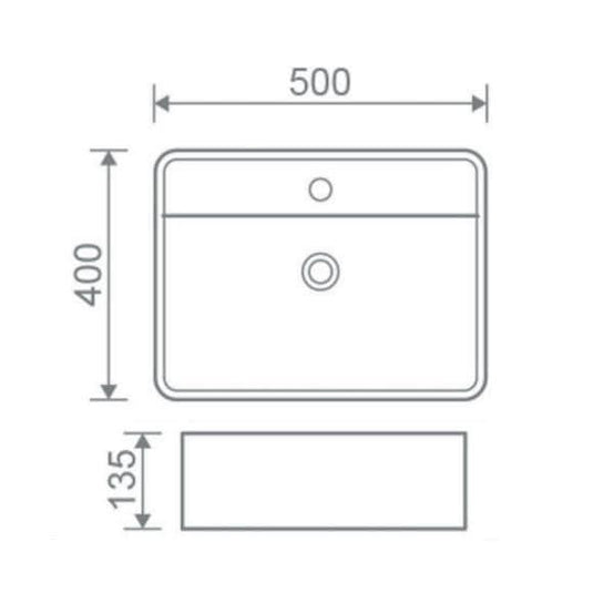 Oceana Layla 500mm Freestanding Square Basin - Envy Bathrooms Ltd