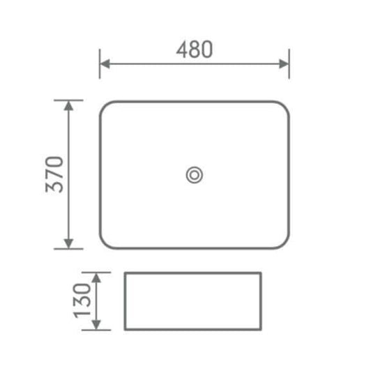 Oceana Lucy 480mm Square Basin - Envy Bathrooms Ltd