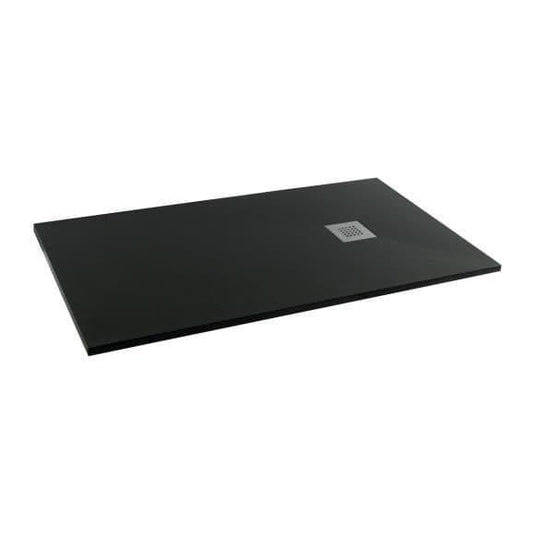 Oceana Nordic Slate 1600 x 900mm Rectangular Shower Tray - Black - Envy Bathrooms Ltd