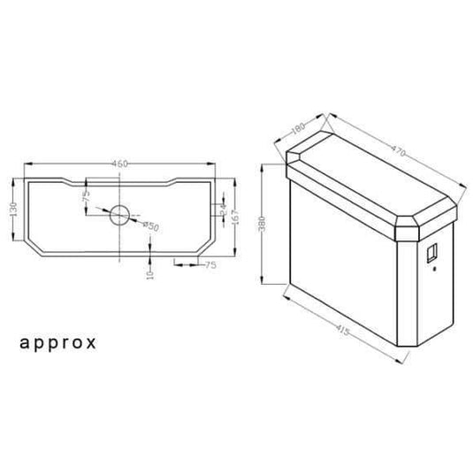 Oceana Oxford High Level Closed Back Pan & Cistern Inc Soft Close Seat - Envy Bathrooms Ltd