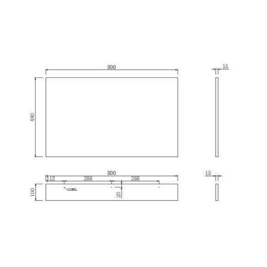 Oceana Pacific 800mm Waterproof End Panel - Envy Bathrooms Ltd